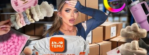 DINKs, HIFIs, ALICEs, les nouveaux mots de l'hyperconsommation une infleunceuse au milieu d'objet Temu