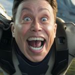 Elon Musk en personnage de jeu vidéo, avec une expression