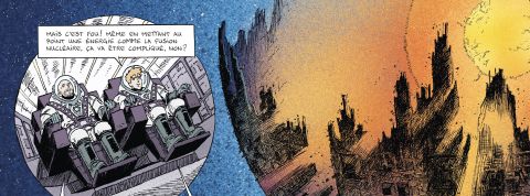 Techno-discernement versus technosolutionnisme : il serait temps de choisir... Planche de la BD « Ressources : un défi pour l'humanité »