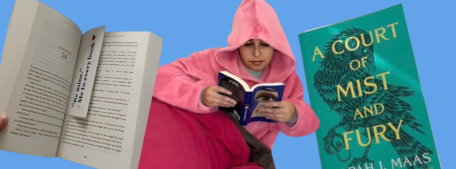 Une jeune fille lovée dans un sweat à capuche lit un livre