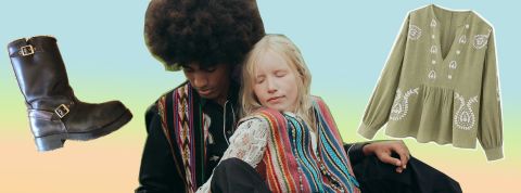 Moto boho : il est temps de vous transformer en princesse biker Un couple bohème avec une blouse bohème et une botte de moto