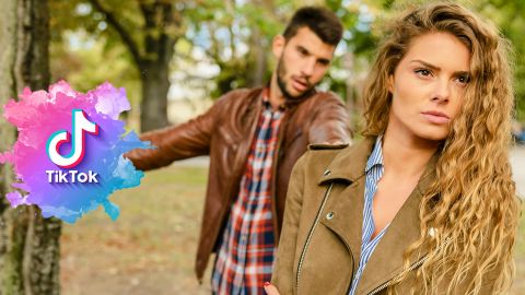Divorce 2.0 : Ces ex-couples se disputent la garde de leur compte TikTok Une femme fait dos à un homme, très fachée, tandis qu'il porte le logo TikTok dans sa main