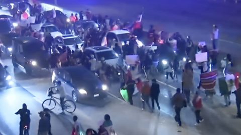 Une manifestation anti-contrôle de migrants à LA
