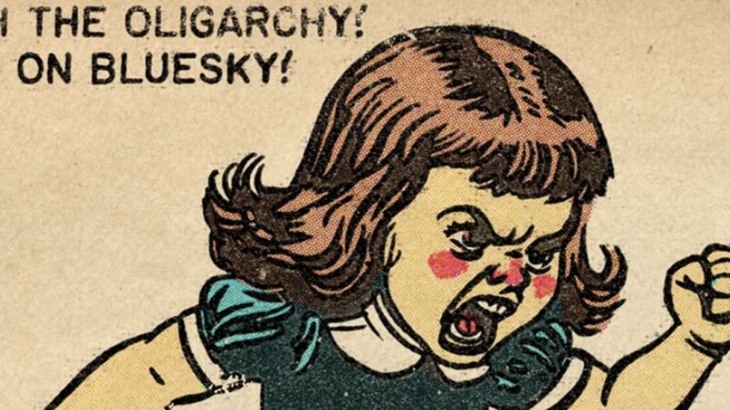 Illustration d'une petite fille énervée