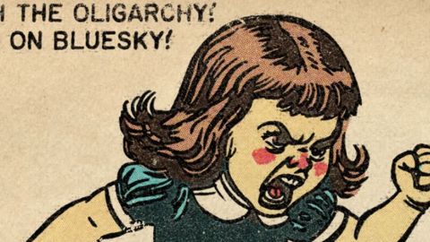 Illustration d'une petite fille énervée