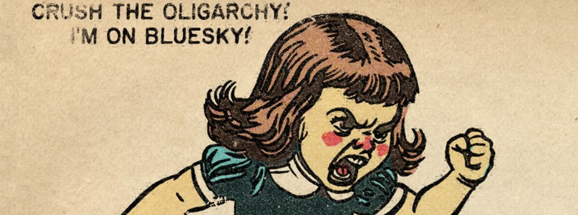 Illustration d'une petite fille énervée