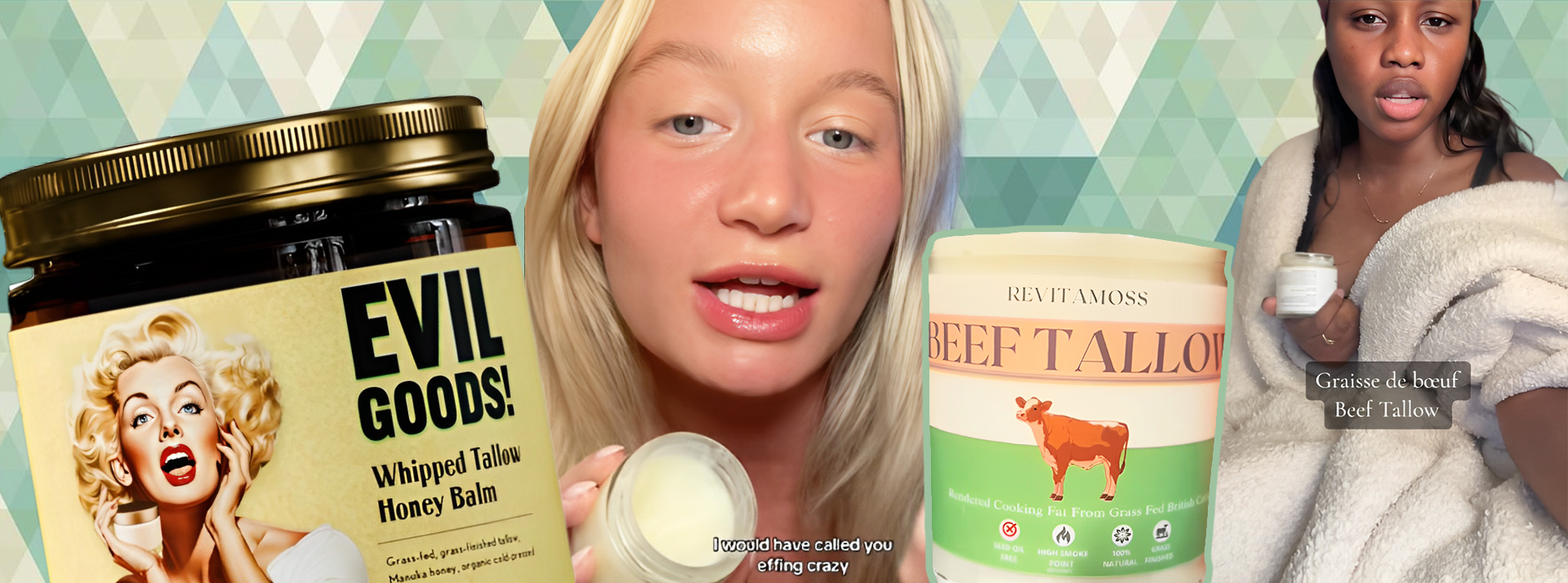 Captures de comptes TikTok sur beef tallow