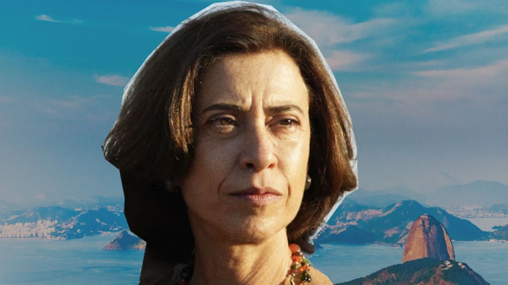 Fernanda Torres devant le Corcovado fy