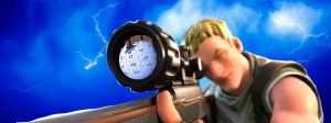 un sniper qui vise le logo de wikipedia
