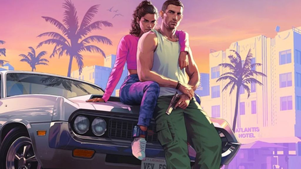 un couple sur une voiture qui s'enlace