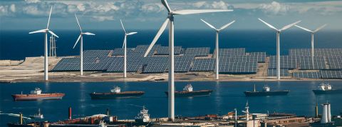 new-industry (1) zone industrielle port avec eolienne