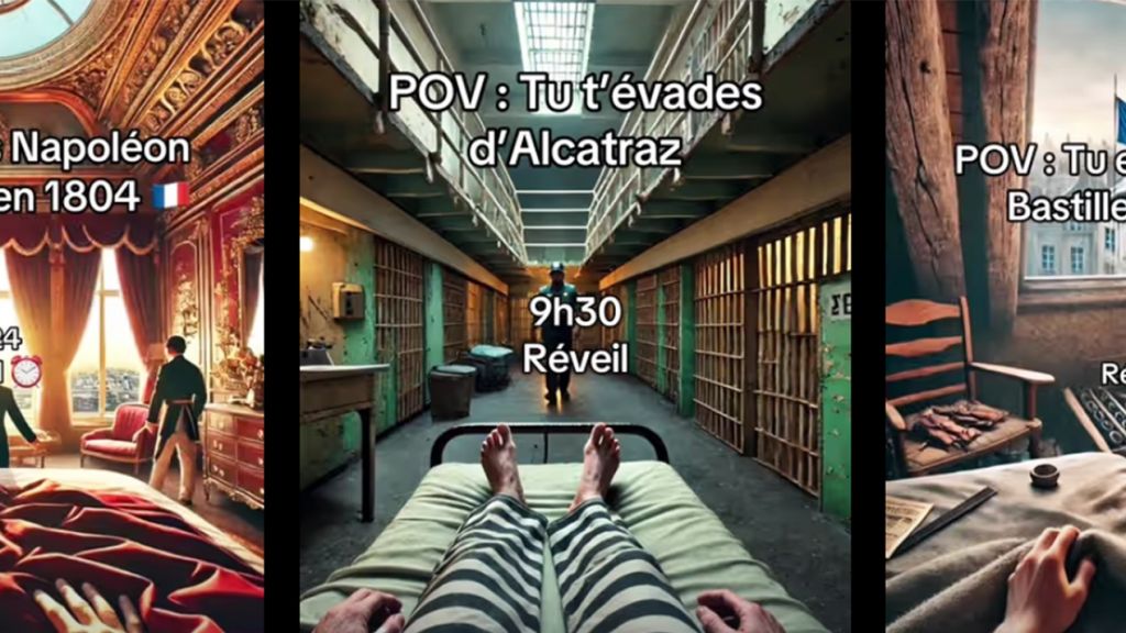 Captures du compte @retourverslepasse sur TikTok