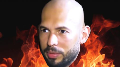 Andrew tate dans les flammes de l'enfer