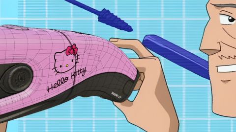 Jerry de Totally spies et un taser Hello Kitty