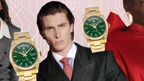 Silhouettes de défilés YSL, Christian Bale dans American Psycho des Rolex en or