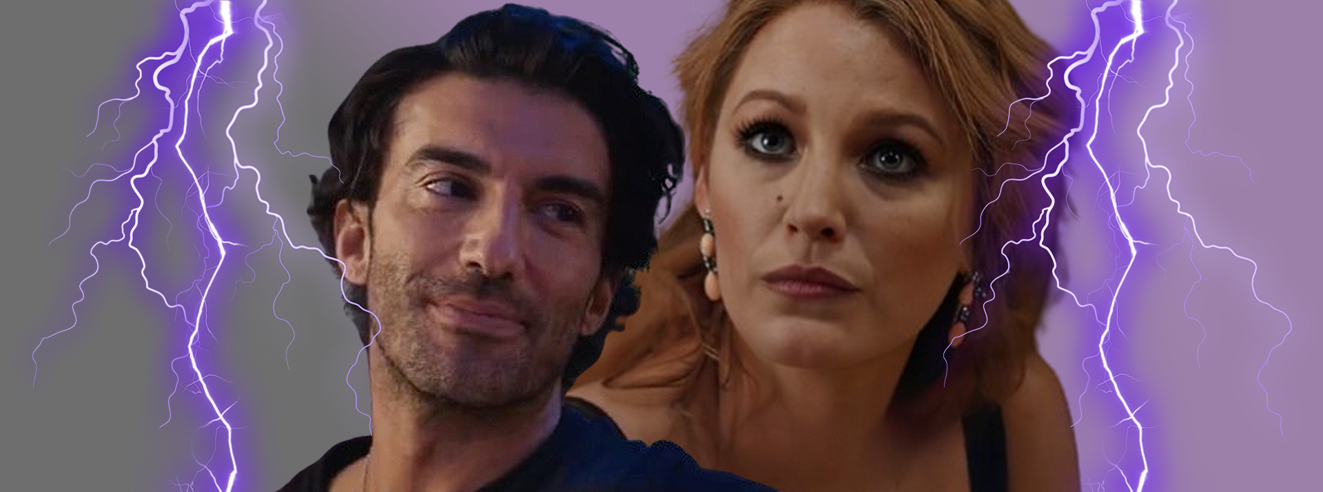Affaire Lively-Baldoni : le procès de stars récupéré par l’alt-right - L'ADN Justin Baldoni et Blake Lively entourés d'éclairs