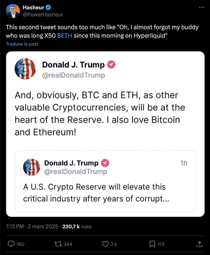 Le Trump effect ? Les marchés boursiers et crypto se cassent la figure