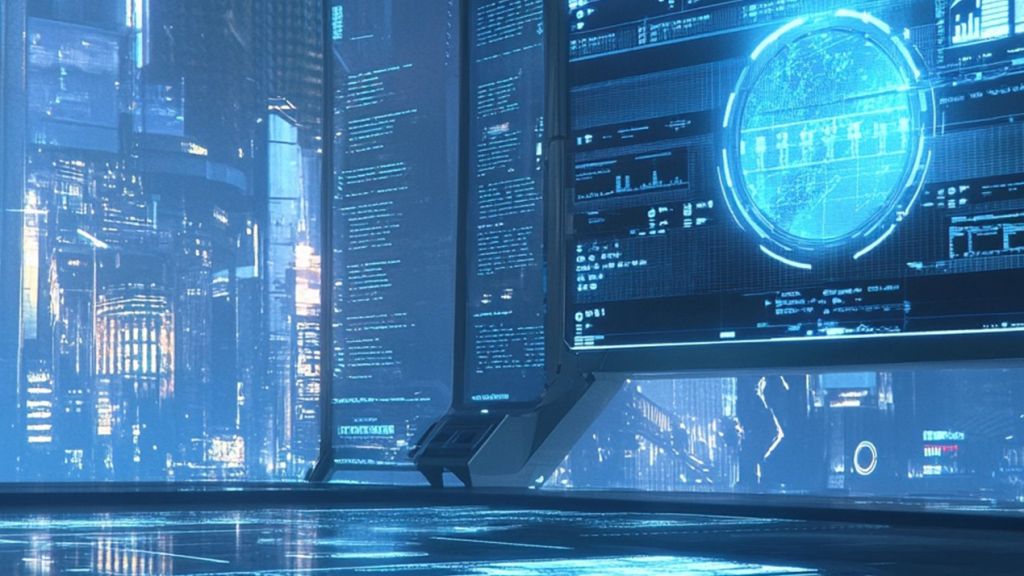 visuel futuriste avec deux personnes