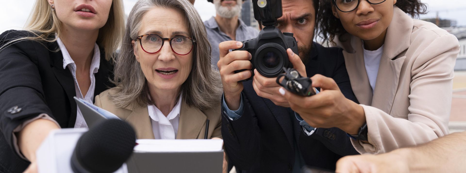 group-people-taking-interview-outdoors group-people-taking-interview-outdoors