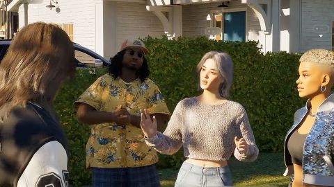 Un geoupe de jeunes adultes dans le jeu InzOIoi