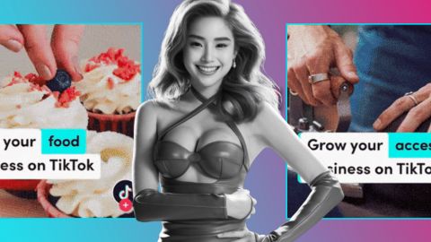 Une Asiatique très sexy et des captures TikTok très marketing