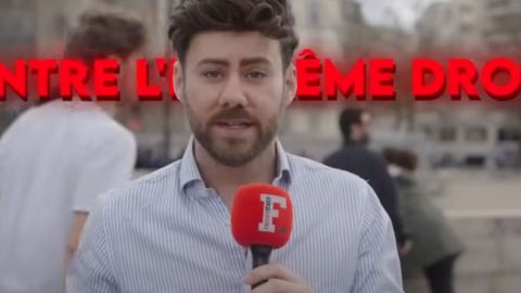 un journaliste de Frontières, un média d'extrême droite