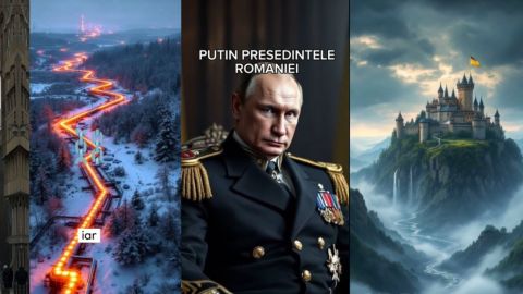« Notre ennemi, c’est l’Europe » : quand TikTok laisse les trolls russes envahir la Roumanie un montages d'image généré par IA