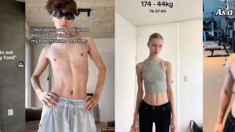 des hommes et des femmes maigres sur tiktok