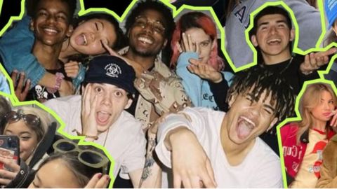 un collage de groupes de jeunes