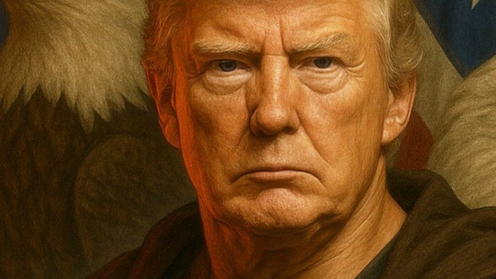 Trump en méchant Jedi avec un laser rouge