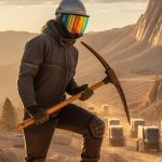 Un travailleur en Californie 2025 avec une pioche