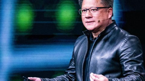 Jensen Huang avec sa veste en cuir