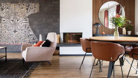 Salon et salle à mangés amménagés par Coralie Vasseur