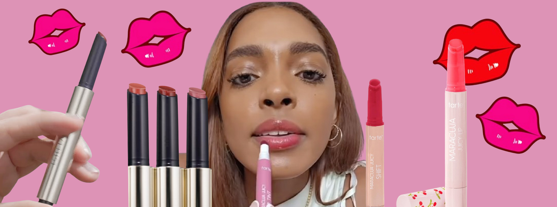 Deux rouges à lèvres de chez Este Lauder et Tarte cosmetics