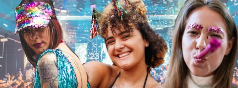 Amour, paillettes et pop sucrée : les concerts se transforment en pyjamas party Trois filles font la fête tout en paillettes