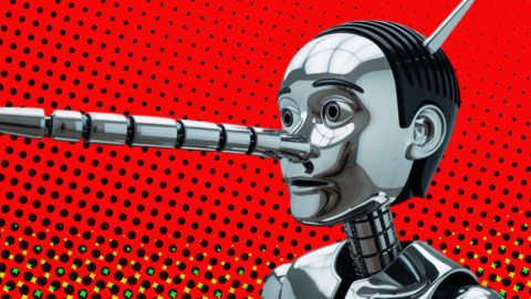 « L'explosion d'intelligence de 2027 » : la prophétie qui affole les experts de l'IA Un pinocchio robotique avec le nez qui s'allonge