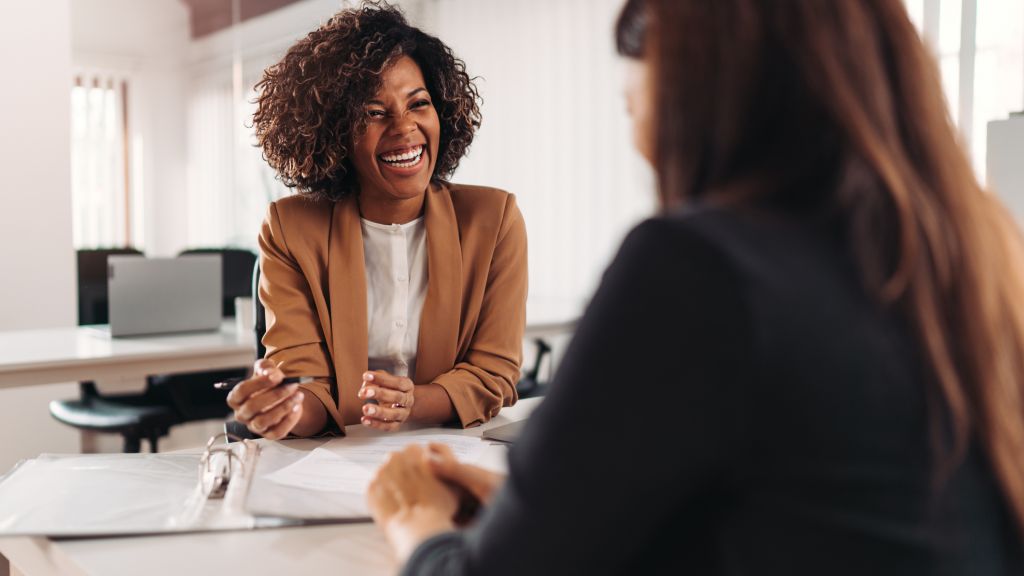 Female financial advisor consulting a client