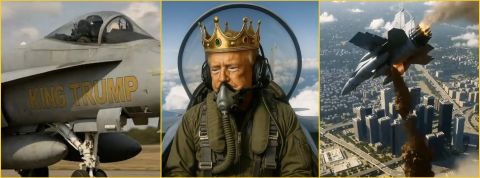 Roi du slop et du grotesque, Trump a retourné le paysage médiatique Le clip animé de Trump dans unjet privé qui déverse du caca