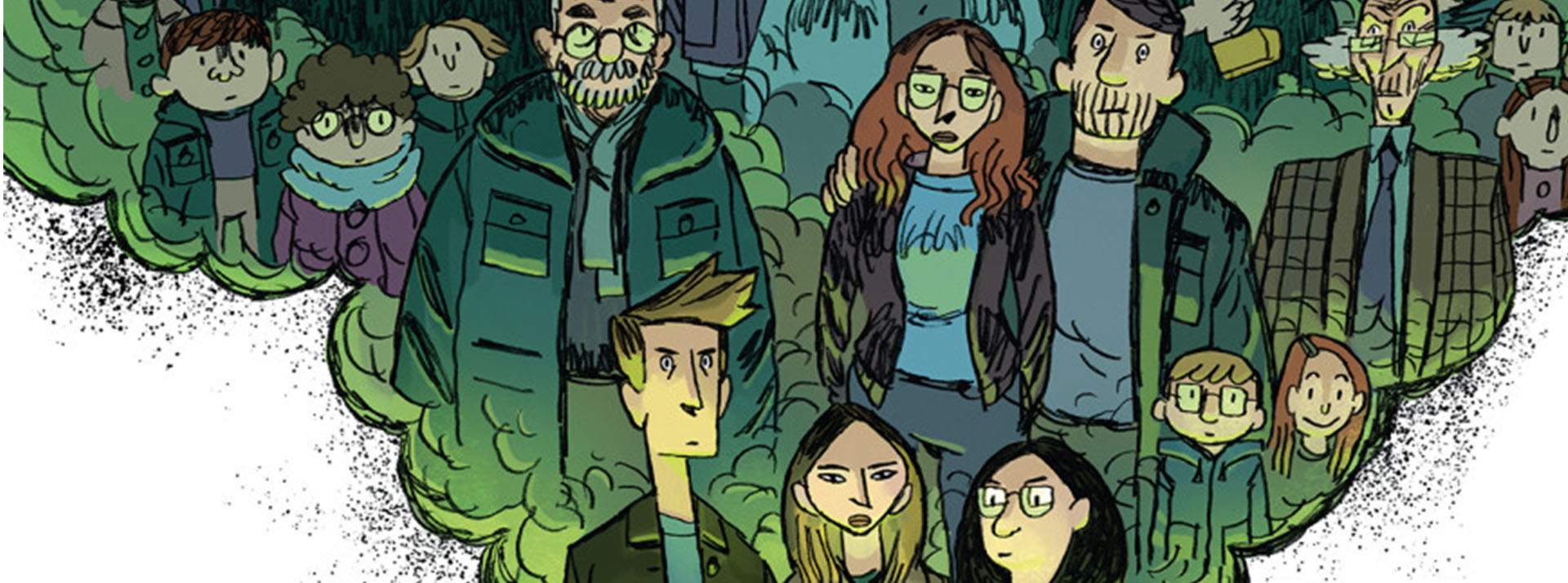 Parler sciences et climat en BD, l'enthousiasme des chercheurs (et du public) - L'ADN Zoom sur la couverture d ela BD Verts de rage, les enfants de plomb