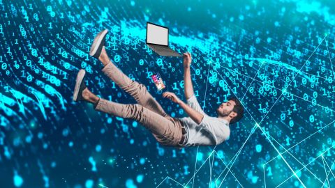 homme qui tombe flux numerique