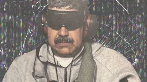 Maduro en jogging avec son casque audio