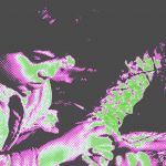 Une photo vintage pasée sous photshop dans les tons bleus et roses