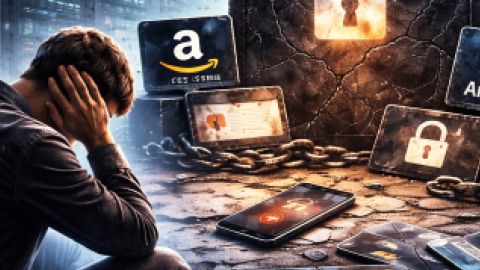 Un homme tete dans les mains devant une tombe