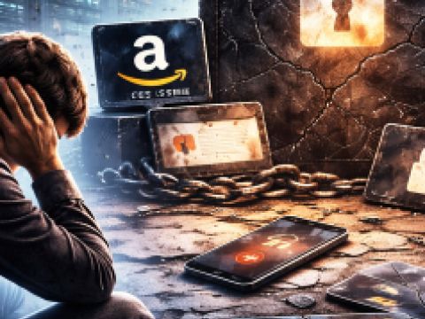 Un homme tete dans les mains devant une tombe