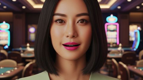 une vendeuse chinoise synthétique