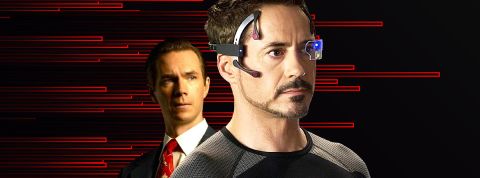 Iron man et Jarvis dans son dos