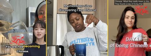 Des captures écran de personnes adoptant le Chinese way of life