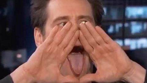 Jim Carrey fait une grimace dans Jimmey Kimmel Live