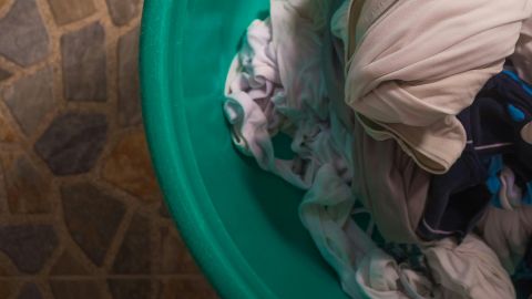 Une bassine de linge