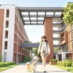 Etudiants chinois avec animaux de compagnie